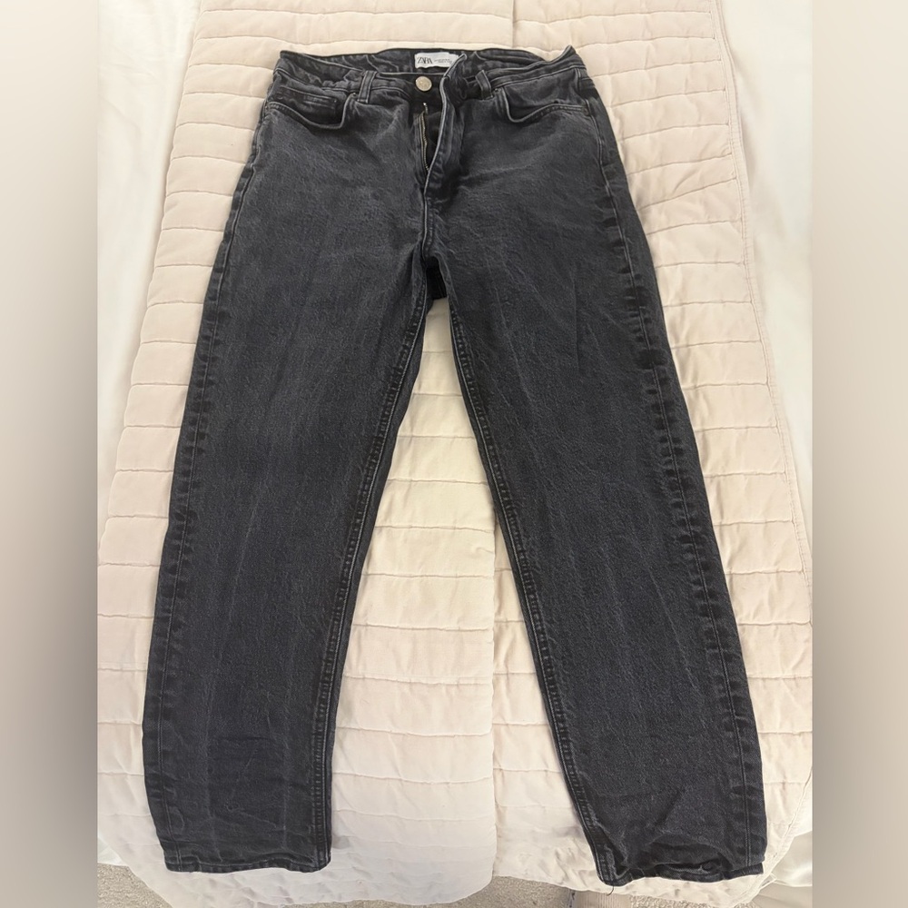 Zara Charcoal Straight Leg Jeans